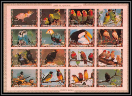 0120/ Michel N°1242 / 1257 Parrots And Finches Oiseaux (birds) Umm Al Qiwain ** MNH Non Dentelé Imperf ** MNH - Parrots