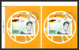 Sharjah - 2129a/ N°503 Fritz Walter German Football Soccer Non Dentelé Imperf Proof Error Variété - 1954 – Switzerland