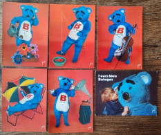 6 CPSM Publicité Gaz Editions YVON FRANCE L'OURS BLEU BUTAGAZ Années 60 - Advertising