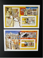 Central Africa Centrafricaine 2007 Mi. Bl. 684 - 685 ND IMPERF Pape Jean-Paul II Papst Johannes Paul Pope John Paul Dove - Popes