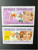 Central Africa Centrafricaine 2007 Mi. 2944 - 2945 Pape Jean-Paul II Papst Johannes Pope John Paul Diana Teresa Stamp - Popes