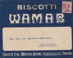 1925 Italia - Regno, Lettera Pubblicitaria Viaggiata Biscottificio WAMAR - Europe