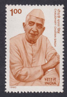 Inde India 1990 MNH Chaudhary Charan Singh, Indian Politician, Peasant Leader, Author, Independence Activist - Unused Stamps