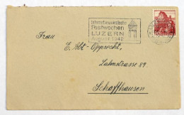 Lettre Suisse 1942 Avec Cachet Spécial Festwochen Luzern – Pour Schaffhausen - Briefe U. Dokumente