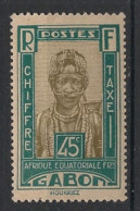 GABON - 1930 - Taxe TT N°YT. 17 - Indigène 45c Vert Et Gris - Neuf* / MH VF - Portomarken