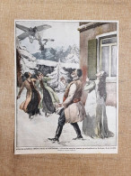 Retrocopertina La Domenica Illustrata 1915 Rieka Austria Mitraglia Re Nicola WW1 - Autres & Non Classés