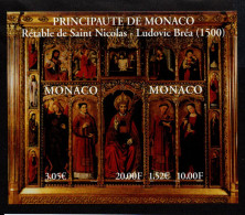 Monaco , Bloc Et Feuillet , N° 84 Retable De SAINT NICOLAS - Blocks & Kleinbögen