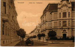 T2/T3 1910 Temesvár, Timisoara; Csáky Utca, Képeslapfüzetből / Csákygasse / Street, From A Postcard Booklet (apró Szakad - Unclassified