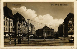 ** T2/T3 Temesvár, Timisoara; Bulevardul Regele Ferdinand / Utca, üzletek, Reklámplakátok / Street, Shops, Advertising P - Unclassified
