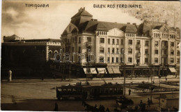 T2/T3 1929 Temesvár, Timisoara; Bulev. Reg. Ferdinand / Utca, Villamos, Grosz & Weisz és Viliam Weisz Si Fiul üzlete / S - Unclassified