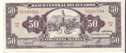 Billet - Equateur - 50 Sucres 1988  - 177 - Ecuador