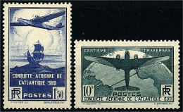1.50 Fr. - 10 Fr. Ozeanien Überquerung Französischer Postflugzeuge 1936, Kompletter Satz In Ungebrauchter Erhaltung Mit  - Other & Unclassified
