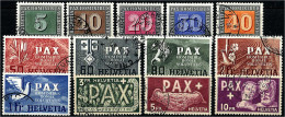 Pax-Satz 1945, Kompletter Satz In Gestempelter Luxuserhaltung. Mi. 1.000,-€ Michel 447-459. - Other & Unclassified