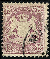 12 Kreuzer Freimarke 1870, Sauber In Gestempelter Erhaltung, Wasserzeichen ,,X", Geprüft Georg Bühler. Mi. 1.400,-€ Mich - Other & Unclassified