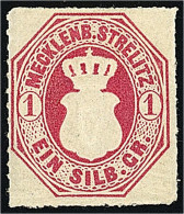 1 Sgr. Freimarken 1864, Ungebraucht Mit Falz, Tadellose Erhaltung. Mi. 180,-€ Michel 4. - Mecklenburg-Strelitz