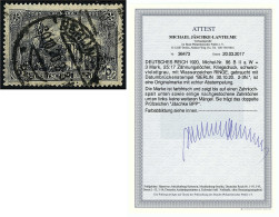 3 Mark Freimarke 1915/1919, Sauber Gestempelt, Zähnung 25:17, Mit Wasserzeichen RINGE. Die Marke Ist Farbfrisch Und Zeig - Other & Unclassified