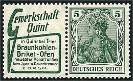 Germania 1911/1912, Ungebrauchter Zusammendruck R5+5 Mit Falz. Mi. 450,-€ Michel W 2.5. - Other & Unclassified