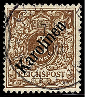 3 Pf. Freimarken (diagonaler Aufdruck 48°) 1899, Sauber Gestempelt, Farbfrisch, Gut Gezähnt Und Befindet Sich In Fehlerf - Caroline Islands