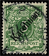 5 Pf. Freimarken (diagonaler Aufdruck 48°) 1899, Sauber Gestempelt, Farbfrisch, Sehr Gut Gezähnt Und Befindet Sich In Fe - Caroline Islands