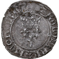 France, Charles VI, Gros Dit "Florette", 1419, Châlons-sur-Marne, Argent, TB+ - 1380-1422 Charles VI The Beloved