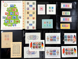 Deutschland: Interessanter Posten Nur Blöcke, Dabei SBZ Goethe-Block 6, Zwei Postfrische Beethoven-Blöcke Von Bund, DDR  - Collections