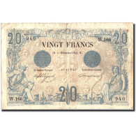 France, 20 Francs, Noir, 1874-12-11, W.166, TB - 20 F 1874-1905 ''Noir''