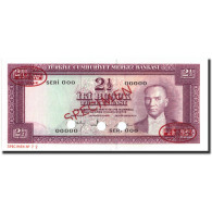 Billet, Turquie, 2 1/2 Lira, 1930, Specimen TDLR, KM:153s, NEUF - Turchia