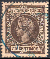 Elobey/Annobón  - Edi O 12 - 1903 - Alfonso XIII - 75 Cts. - Elobey, Annobon & Corisco