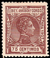 Elobey/Annobón - Edi ** 44 - 1907 - Alfonso XIII - 75 Cts. - Elobey, Annobon & Corisco