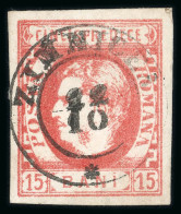 Delcampe - 1869 15b Red Carmine, An Extremely Fine And Wide-margined Copy With A Choice Strike Of Circular ZIMNICEA Ds; Very Fine A - 1858-1880 Fürstentum Moldau