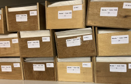 Delcampe - 1950-2000, In 16 Wooden Boxes Very Nice Thousands Of Mint ** MNH Stamps And Issues From All World, Mostly Overseas In Ma - Collezioni (in Album)