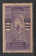 DAHOMEY - 1922-25 - N°YT. 66 - Cocotier 60 Sur 75c Violet - Neuf* / MH VF - Ongebruikt