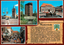 Westerstede Kirche Hochhaus Rathaus Fussgaengerzone - Westerstede