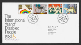 British 1981 Inter/ Year Of Disabled - Post Office Excellent Condition FDC - 1981-1990 Decimal Issues