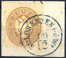 Delcampe - Piece "St. Lorenzen I.d.W.", RS-f Blau Müller 40 Punkte, Briefstück Mit 15 Kr. Braun Gez. 9½, ANK 34 - Sonstige & Ohne Zuordnung