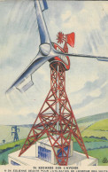 Cpa Publicité Byrrh, Regards Sur L'avenir, éolienne Géante Pour L'utilisation De L'énergie Du Vent - Werbepostkarten