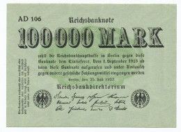 GERMANY, DEUTSCHLAND - 100 000 Mark 23.7. 1923. P91 Ro90a, AUNC. (D098) - 100000 Mark