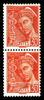N°412, 30c Mercure, Impression Sur Raccord En Paire. TB  Qualité: * - Unused Stamps