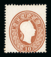 Austria Österreich 1860-61 10Kr Dunkelbraun - Unused Stamps