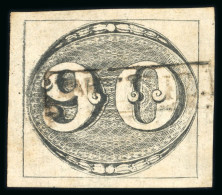 1843 Bull's Eyes 90r Intermediate Printing Used - Used Stamps