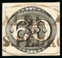 1843 Bull's Eyes 60r Early Impression Used Oval Aldeia - Used Stamps