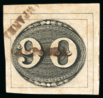Campanha: 1843 Bull's Eyes 90r Early Impression Corner Example Used - Used Stamps