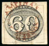 Campinas: 1843 Bull's Eyes 60r Early Printing Used Brownish Red Handstamp - Used Stamps