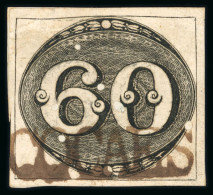 1843 Bull's Eyes 60r Early Impression Virtually Complete Hs - Used Stamps