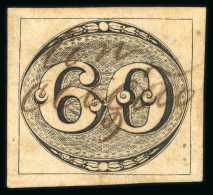 1843 Bull's Eyes 60r Intermediate Impression Used Full Manuscript Cancel - Used Stamps