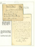 Delcampe - 1864-68 Pair Of Hand Illustrated Envelopes With Contents - 1840 Buste Mulready