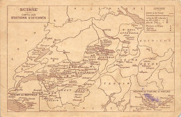 Suisse - RIVAZ (VD) Carte Des Stations D'internés Pendant La Première Guerre Mondiale - VOIR LES SCANS POUR L'ÉTAT - Ed. - Rivaz