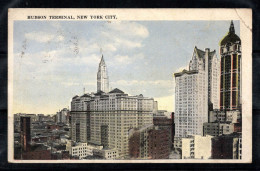 Ville De New York 1900-40 Carte Postale 40% Oblitéré Hudson Terminal - Hudson River