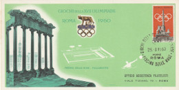 CARTOLINA FILATELICA 1960 L.15 OLIMPIADE (XP3840 - 1946-60: Marcophilie