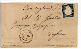 Regno Di Sardegna - Lettera 13 Luglio 1860 - Sass. 15 Ca Azzurro Chiaro C. 20 - Da Broni Per Voghera - Sardinia